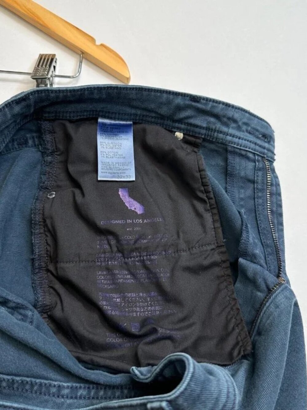 AG Everett Slim Straight Leg AG-ED Denim Pants College Blue W32/L33 - Picture 11 of 12